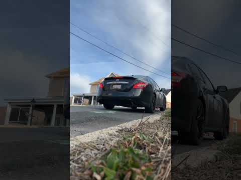 2010 Nissan maxima straight piped from the cats and resonator delete to two 5 inch diesel tips