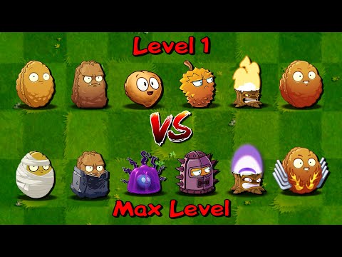 PvZ 2 All Defense Plants Level 1 vs Max Level - Plants vs Zombies 2
