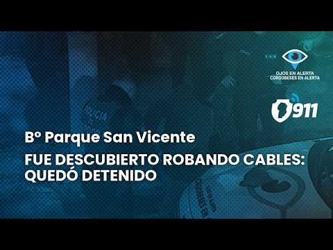 B° Parque San Vicente 🚨 Fue descubierto robando cables: quedó detenido
