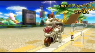 Mario Kart Wii Time Trials - Dry Bowser - Coconut Mall マリオカートWii タイムトライアル - ほねクッパ - ココナッツモール