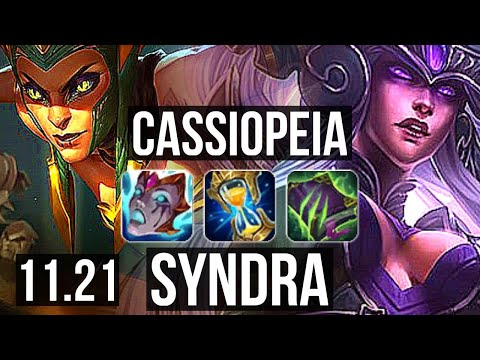 CASSIOPEIA vs SYNDRA (MID) | 500+ games, 900K mastery, 8/3/8 | NA Challenger | 11.21