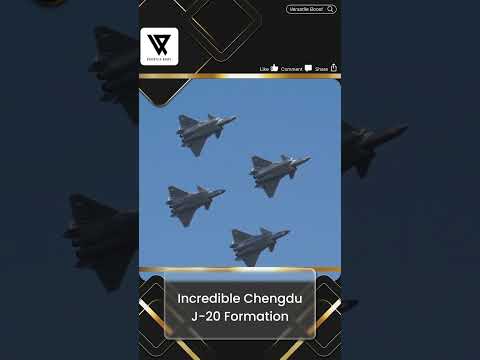 Incredible formation of The Mighty Dragon, J-20 China. #shorts #shortvideo #jetfighter #aviation