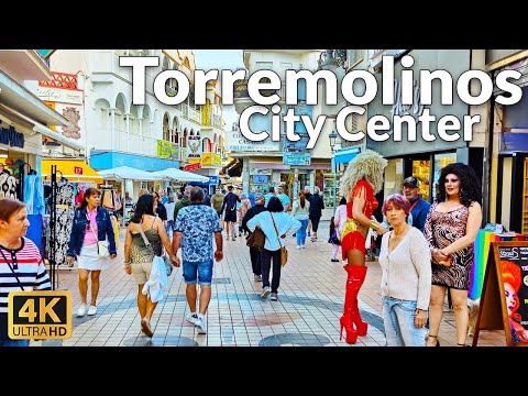 Walking Tour of Torremolinos City Center,, Spain, in April 2023 (4K Ultra HD, 60fps)