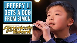 Jeffrey Li performs You Raise Me Up and Simon Cowell Promises Him a Dog | America&#39;s got talent 2018