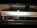 Demonstration On My Panasonic VCR DVD Combo On My Sword In The Stone 1986 White Clamshell VHS