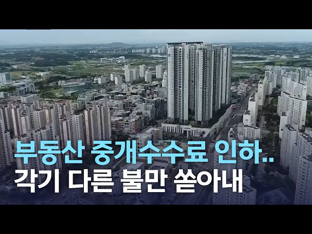 부동산 중개수수료 인하, 각기 다른 불만 쏟아내