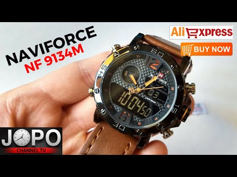 NAVIFORCE NF9134M Military Triple-Time Watch│Naviforce Watch Review│Subtitles