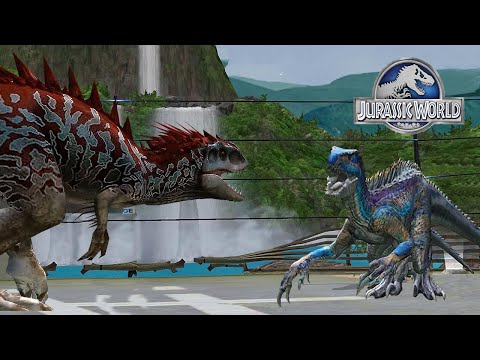 INDORAPTOR GEN 2 VS INDOMINSU REX - JURASSIC BATTLE || JURASSIC WORLD THE GAME