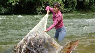 How to Catch Big Fish, Pulling Fishing Nets on The Rivers, Harvest a Lot of Big Fish | Nana Fishing