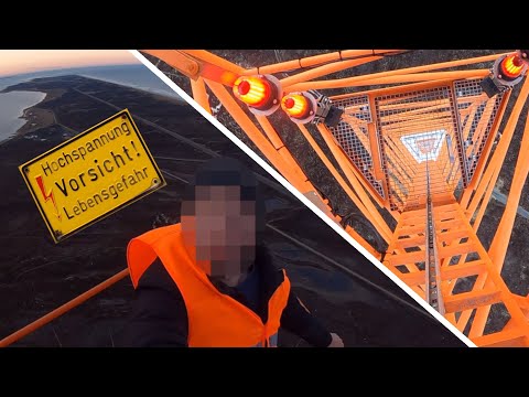 Climbing Abandoned Transmission Antenna on North Sea Island (LORAN-C Sylt)