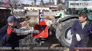 Ágdaraboló - traktor PTO - REMET R-150 + szállítószalag 3m