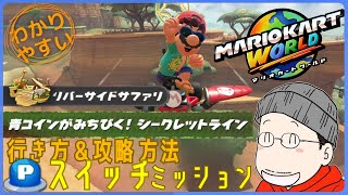 『青コインがみちびく！シークレットライン』Pスイッチの行き方＆完全攻略プレイ｜マリオカートワールド
