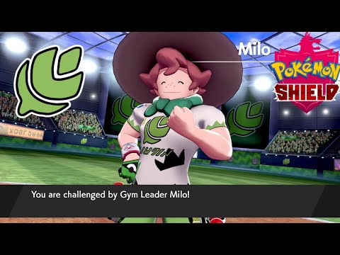 Pokemon Shield Grass Gym Missions & Gym Leader Milo!
