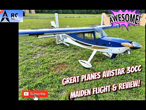 Great Planes Giant Avistar 30cc Maiden Flight & Review!