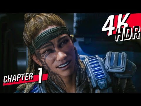 [4K HDR] GEARS 5: Hivebusters (100%, Experienced) Walkthrough Part 1 - Stranded