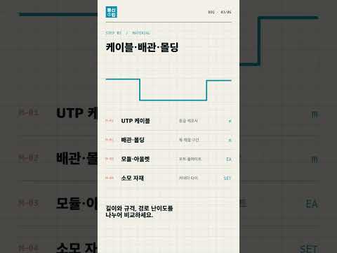 사무실 랜 공사 견적서 체크리스트