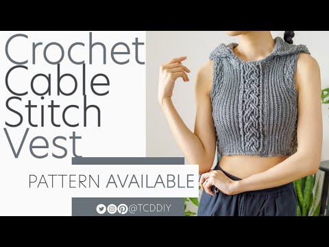 , title : 'Crochet Cable Stitch Vest | Pattern & Tutorial DIY'