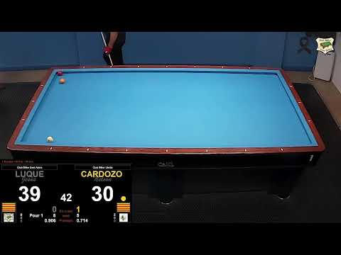 LIGA CATALANA 3 BANDES 1 DIV. - Sant Adrià A (J.Luque) vs Lleida (N. Cardozo)