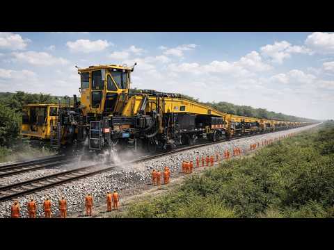 High-Speed Rail Maintenance Trains That Swap Sleepers Fast. Railway Construction & Maintenance