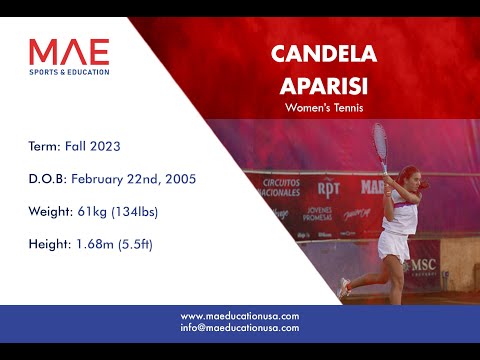 Candela Aparisi Women's Tennis Fall 2023