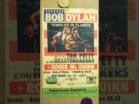 Temples In Flames. European Tour 1987. #BobDylan with #TomPetty & #TheHeartbreakers + #RogerMcGuinn