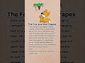 The Fox And The Grapes English Moral Story English Short Story