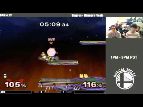 BAM #21 Singles Winners Finals NMW (Capt. Falcon) vs L (Fox)