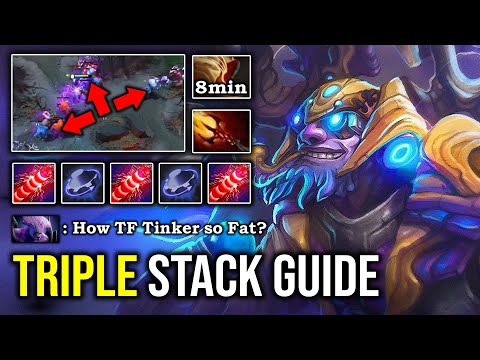 How to Self Stack and Fast Farm Tinker in 7.27 with 8Min Boots NEXT Lvl Crazy Hand Deleted ALL DotA