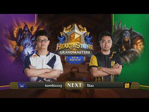 tom60229 vs Staz - Hearthstone Grandmasters Asia-Pacific S2 2019 - Week 1