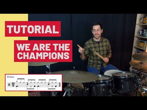 Cómo tocar WE ARE THE CHAMPIONS en BATERÍA – Queen (TUTORIAL Español)