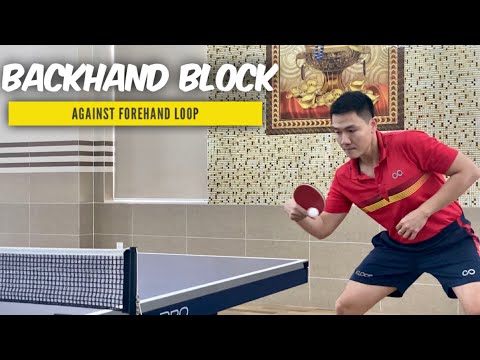 How to make Backhand Block against Forehand Loop increase spin