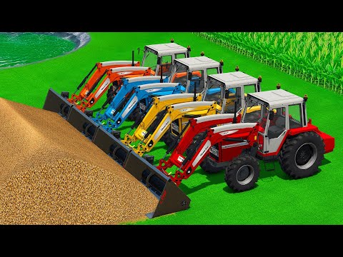 HARVESTING CORN WITH NEW AND OLD LANDINI TRACTORS - Farming Simulator 25
