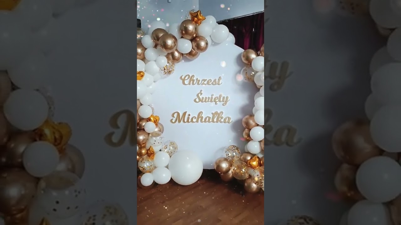 Ścianka balonowa na Chrzest Święty Michałka | SwiatBalonow4uPL