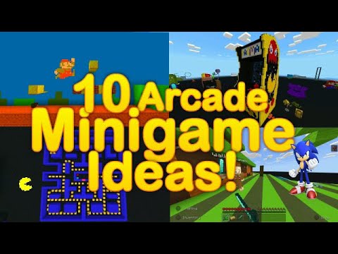 Minecraft - 10 arcade MINIGAME ideas / How to make EASY 10 arcade minigames!