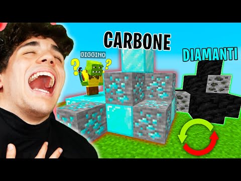 HO TROLLATO IL MIO AMICO NABBO CAMBIANDO LA TEXTURE del CARBONE IN DIAMANTE su MINECRAFT ITA…