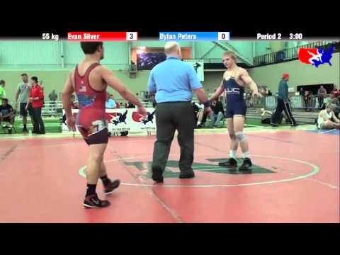 Evan Silver vs. Dylan Peters at 2013 ASICS University Nationals - FS
