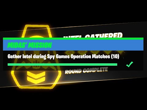 Gather Intel during Spy Games Operation Matches (10) - Fortnite Midas' Mission Challenges