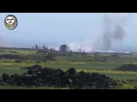 استهداف مقرات النظام بقذائف الهاون من قبل الجيش الحر في بلدة جدية في محافظة درعا