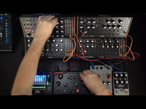 Wild jam with Moog Subharmonicon, Mother 32, DFAM x 2, Zoia Euroburo, UA Starlight, Valco KGB Fuzz