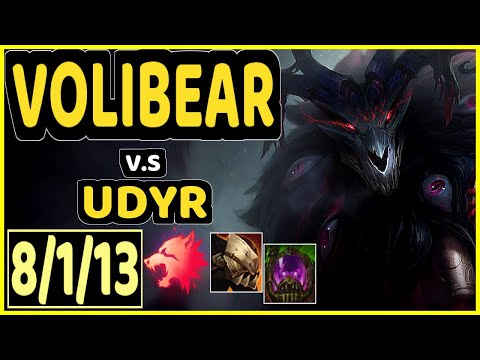 VOLIBEAR vs UDYR - 8/1/13 KDA JUNGLE GAMEPLAY - KR Ranked GRANDMASTER
