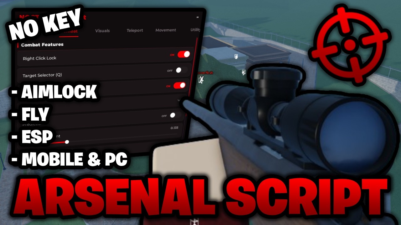 Arsenal Script *NO KEY* 🎯 – Aimbot, Triggerbot, ESP, & More! (Mobile & PC) 🔫