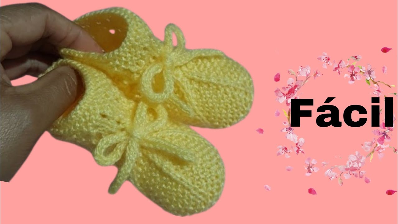 Sapatinho de Bebê em tricô Fácil