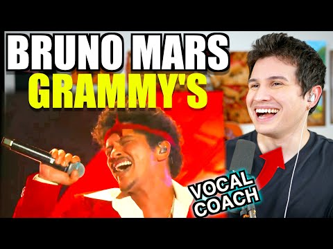 Vocal Coach Reacts to Bruno Mars - I Just Might (LIVE at the Grammy's)