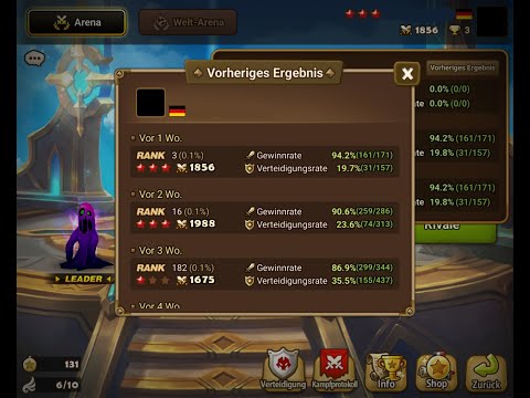 Summoners War EU Arena Rank 3 Rush - Leo Lucifer AO
