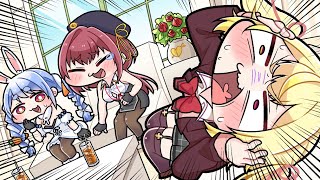 【手描き】星川サラ、憧れの2人を前に限界オタクになる【こまいぬ/切り抜き/Hololive】