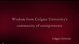 preview picture of video 'Entrepreneurial mentorship at Colgate University'