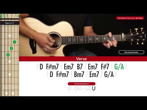 How Deep Is Your Love Guitar Cover Bee Gees 🎸|Tabs + Chords|