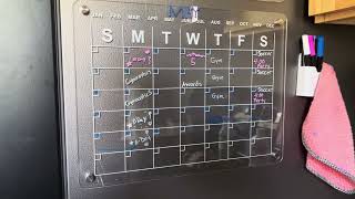 Dry-Erase Refrigerator Calendar | Super helpful for meal planning and staying organized!