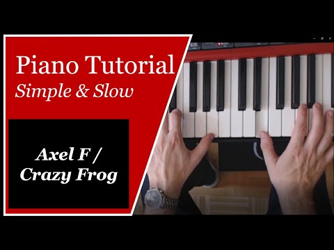 Crazy Frog / Axel F - simple and slow Piano Tutorial