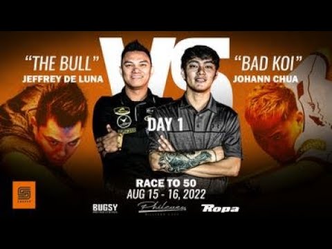The Bull vs Bad Koi | De Luna VS Chua | 10 Ball | Race to 50 | Day 1 | August  15, 2022